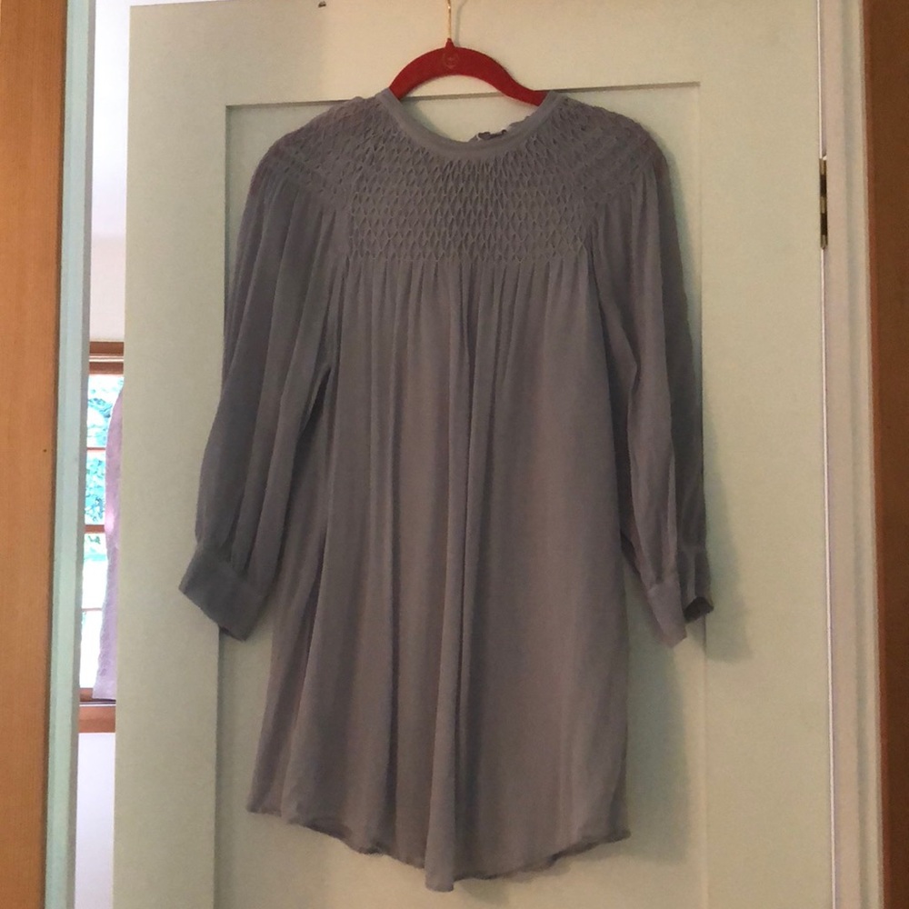 Anthro Ghost London gray-blue blouse